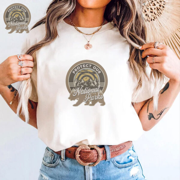 Protect Our National Parks 2025 T-Shirt - Retro Granola Girl Aesthetic