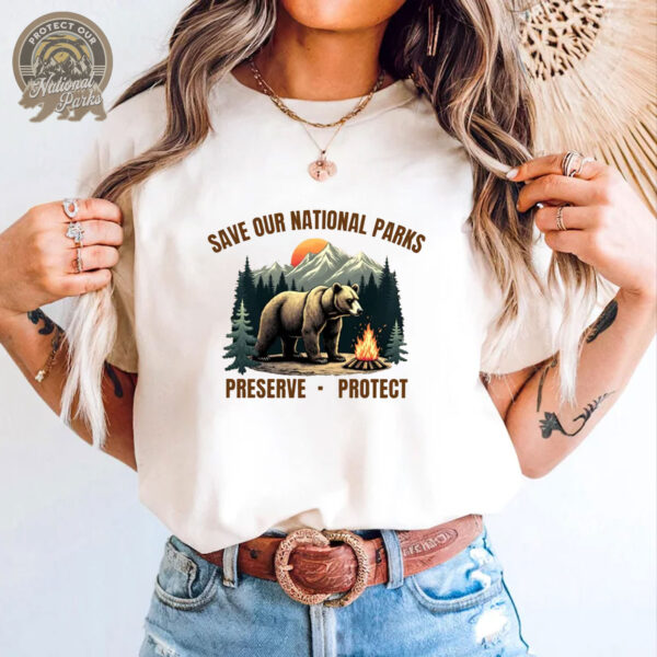 Save our National Parks T-shirt - Wilderness For Nature Lover