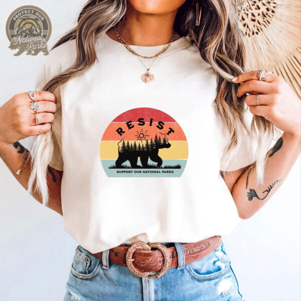 Support Our National Parks T-Shirt - Retro Support Our Park Rangers