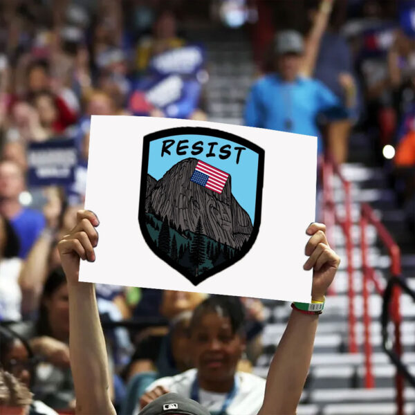 National Parks resist, Inverted Flag Over El Capitan Yard Sign